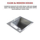 530x505mm Handmade 1.2mm Stainless Steel Topmount Kitchen Sink with Waste-8