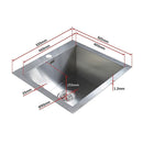 530x505mm Handmade 1.2mm Stainless Steel Topmount Kitchen Sink with Waste-10