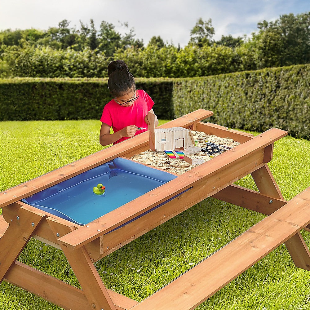 Sand & Water Wooden Picnic Table - 0