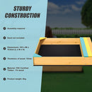 Wooden Kids Backyard Sandbox Children Outdoor Play Toy Sandpit-10
