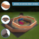 Kids Sand Pit Large Octagonal Wooden Sandpit-7