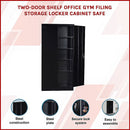 Two-Door Shelf Office Gym Filing Storage Locker Cabinet Safe-2