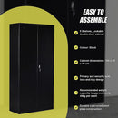 Two-Door Shelf Office Gym Filing Storage Locker Cabinet Safe-11