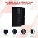 Two-Door Shelf Office Gym Filing Storage Locker Cabinet Safe-3