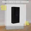 Two-Door Shelf Office Gym Filing Storage Locker Cabinet Safe-10