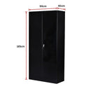 Two-Door Shelf Office Gym Filing Storage Locker Cabinet Safe-13