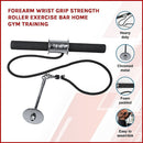 Forearm Wrist Grip Strength Roller Exercise Bar Home Gym Training-3