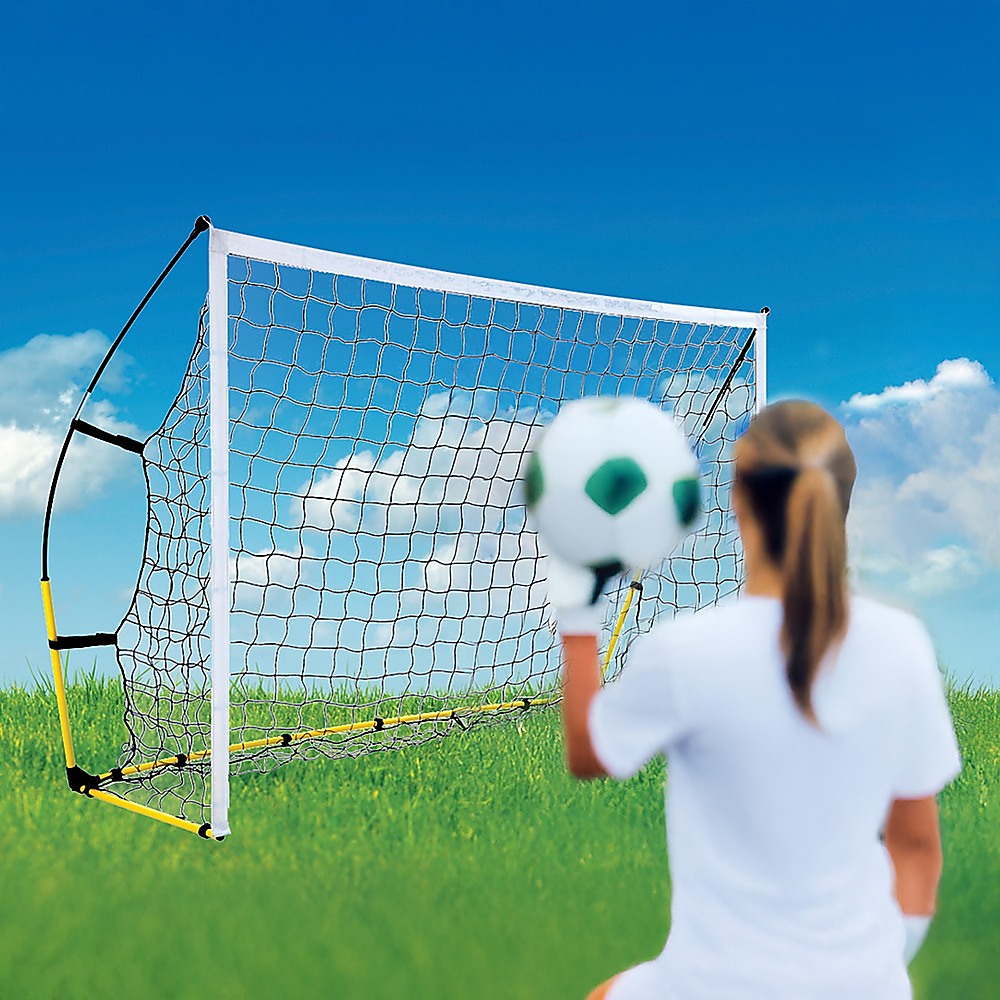 8' x 5' Soccer Football Goal Foot Portable Net Quick Set Up - 0