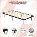 Single Metal Bed Frame - Bedroom Furniture-3