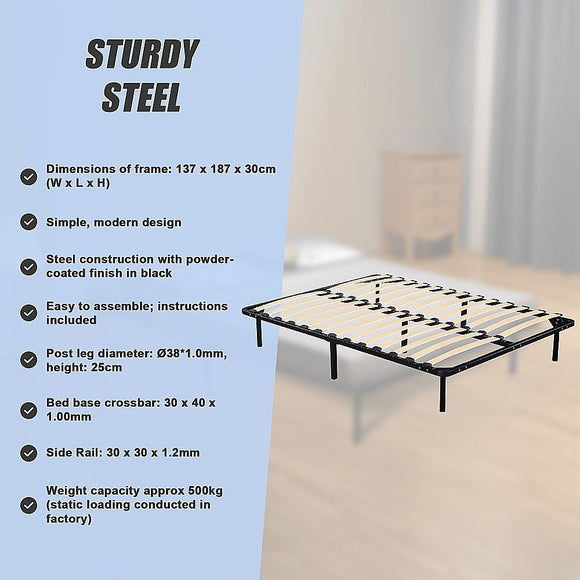 Double Metal Bed Frame - Bedroom Furniture