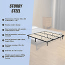 King Metal Bed Frame - Bedroom Furniture-9
