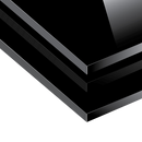 Toughened 60cm x 70cm Black Glass Kitchen Splashback-3