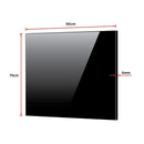 Toughened 90cm x 75cm Black Glass Kitchen Splashback-11