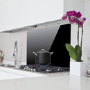 Toughened 90cm x 70cm Black Glass Kitchen Splashback-5