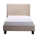 Single Linen Fabric Bed Frame Beige-6