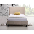 Single Linen Fabric Bed Frame Beige-3