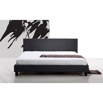 King Linen Fabric Bed Frame Grey - 0