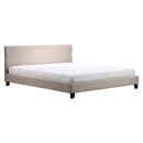 King Linen Fabric Bed Frame Beige-2