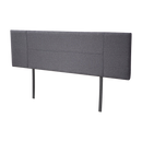 Linen Fabric King Bed Headboard Bedhead - Grey-3