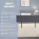 Linen Fabric King Bed Headboard Bedhead - Grey-10