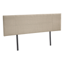 Linen Fabric King Bed Headboard Bedhead - Beige-3
