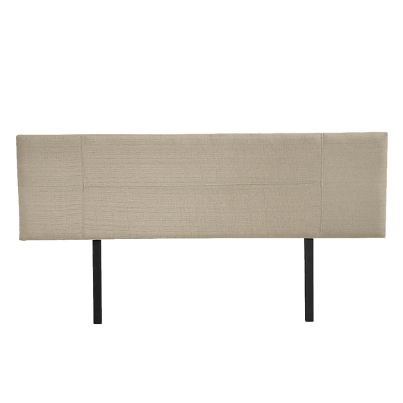 Linen Fabric King Bed Headboard Bedhead - Beige