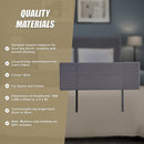 Linen Fabric Queen Bed Headboard Bedhead - Grey-10