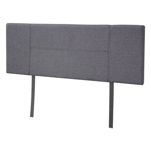 Linen Fabric Queen Bed Headboard Bedhead - Grey