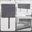 Linen Fabric Double Bed Headboard Bedhead - Grey-7