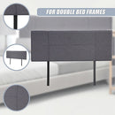 Linen Fabric Double Bed Headboard Bedhead - Grey-9