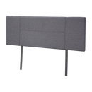 Linen Fabric Double Bed Headboard Bedhead - Grey-1
