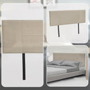 Linen Fabric Double Bed Headboard Bedhead - Beige-7