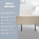 Linen Fabric Double Bed Headboard Bedhead - Beige-10