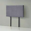 Linen Fabric Single Bed Headboard Bedhead - Grey-4