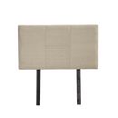 Linen Fabric Single Bed Headboard Bedhead - Beige-5