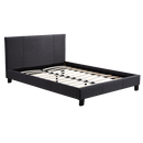 Queen Linen Fabric Bed Frame Grey-2
