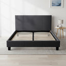Queen Linen Fabric Bed Frame Grey-7