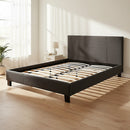Queen Linen Fabric Bed Frame Grey-2