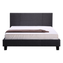 Queen Linen Fabric Bed Frame Grey-8