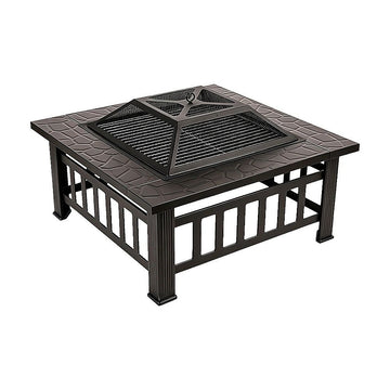 18" Square Metal Fire Pit Outdoor Heater