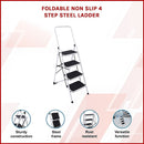 Foldable Non Slip 4 Step Steel Ladder-2