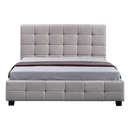 Linen Fabric Double Deluxe Bed Frame Beige-6