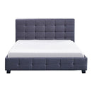Linen Fabric Queen Deluxe Bed Frame Grey-6