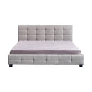 Linen Fabric King Deluxe Bed Frame Beige-8