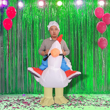 CHICKEN Fancy Dress Inflatable Suit - Fan Operated Costume - 0