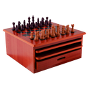 10 in 1 Wooden Chess Board Games Slide Out Checkers House Unit Set-4