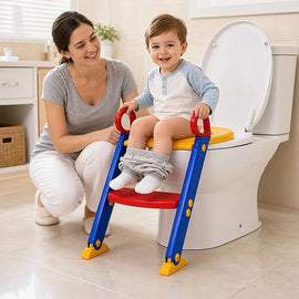 Kids Toilet Ladder Baby Toddler Training Toilet Step Potty Seat Non Slip Trainer - 0