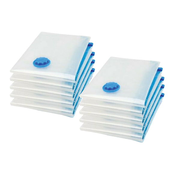 10X Jumbo Vacuum Storage Bags – Space Saver Seal Bags for Clothes, Bedding, Blankets & Travel Organisation