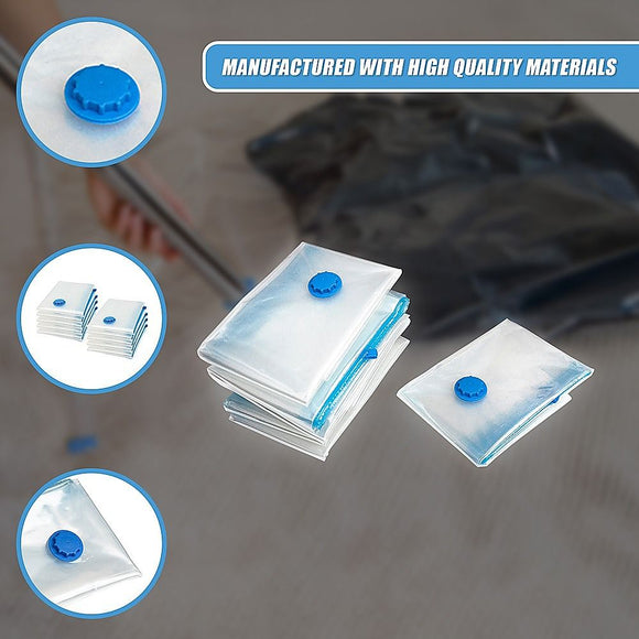 10X Jumbo Vacuum Storage Bags – Space Saver Seal Bags for Clothes, Bedding, Blankets & Travel Organisation