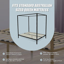 4 Four Poster Queen Bed Frame-10